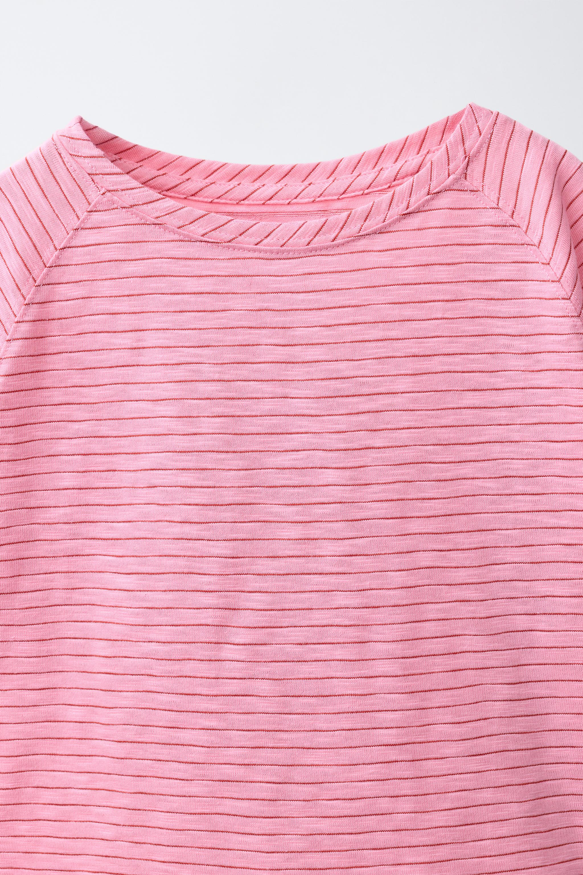 STRIPED RAGLAN SLEEVE T-SHIRT